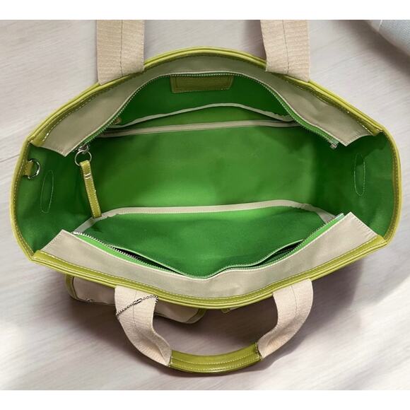 Vintage Coach 6734 Twill Garden Tote Bag & 3431 Twill Field Wristlet - Picture 6 of 16